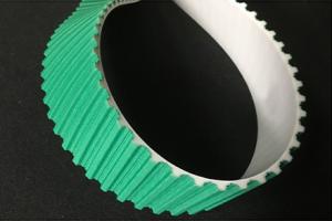 PU open type timing belt T5/T10/T20 with green fabric 